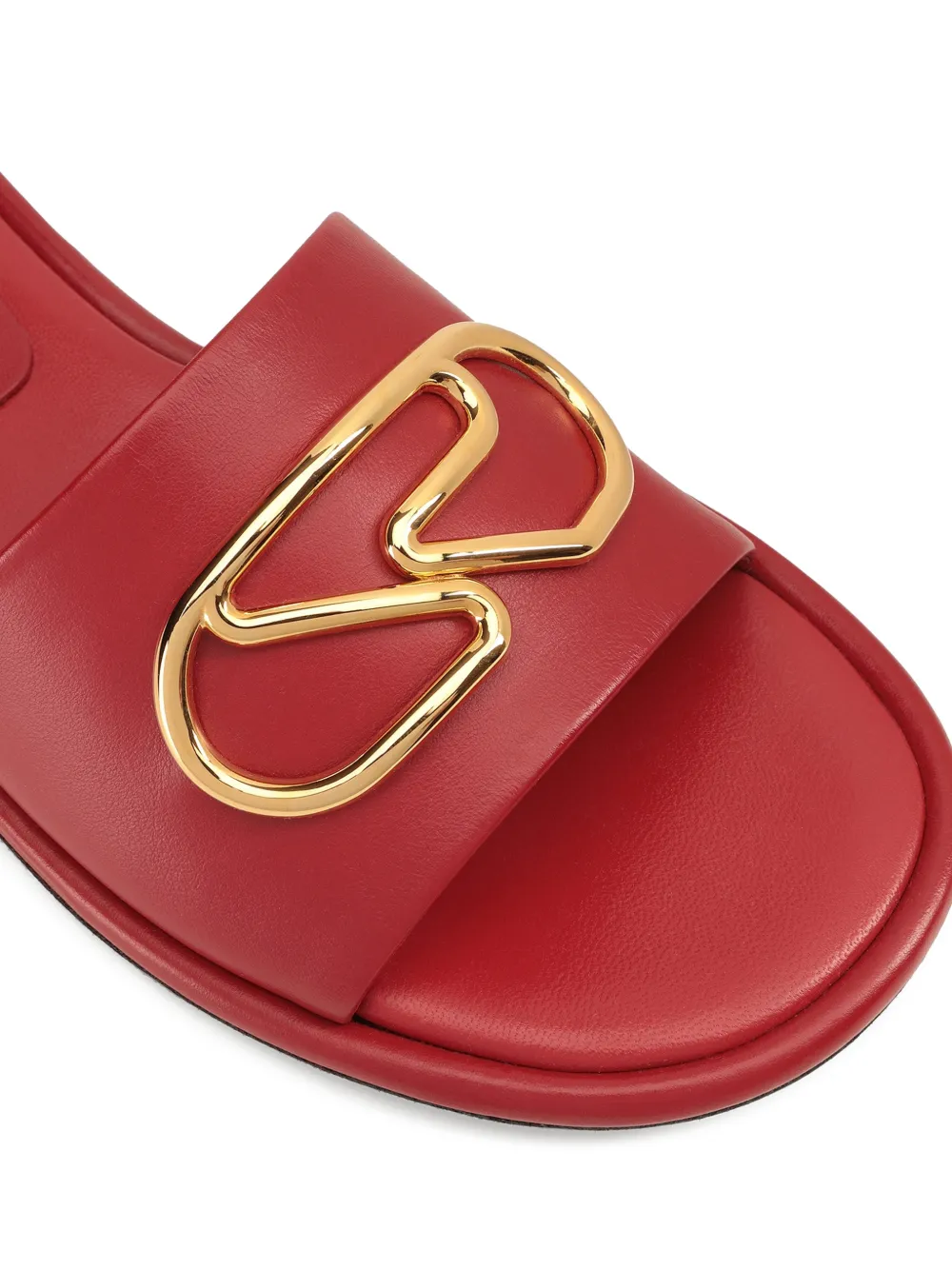 Sergio Rossi logo-plaque sandals Rood