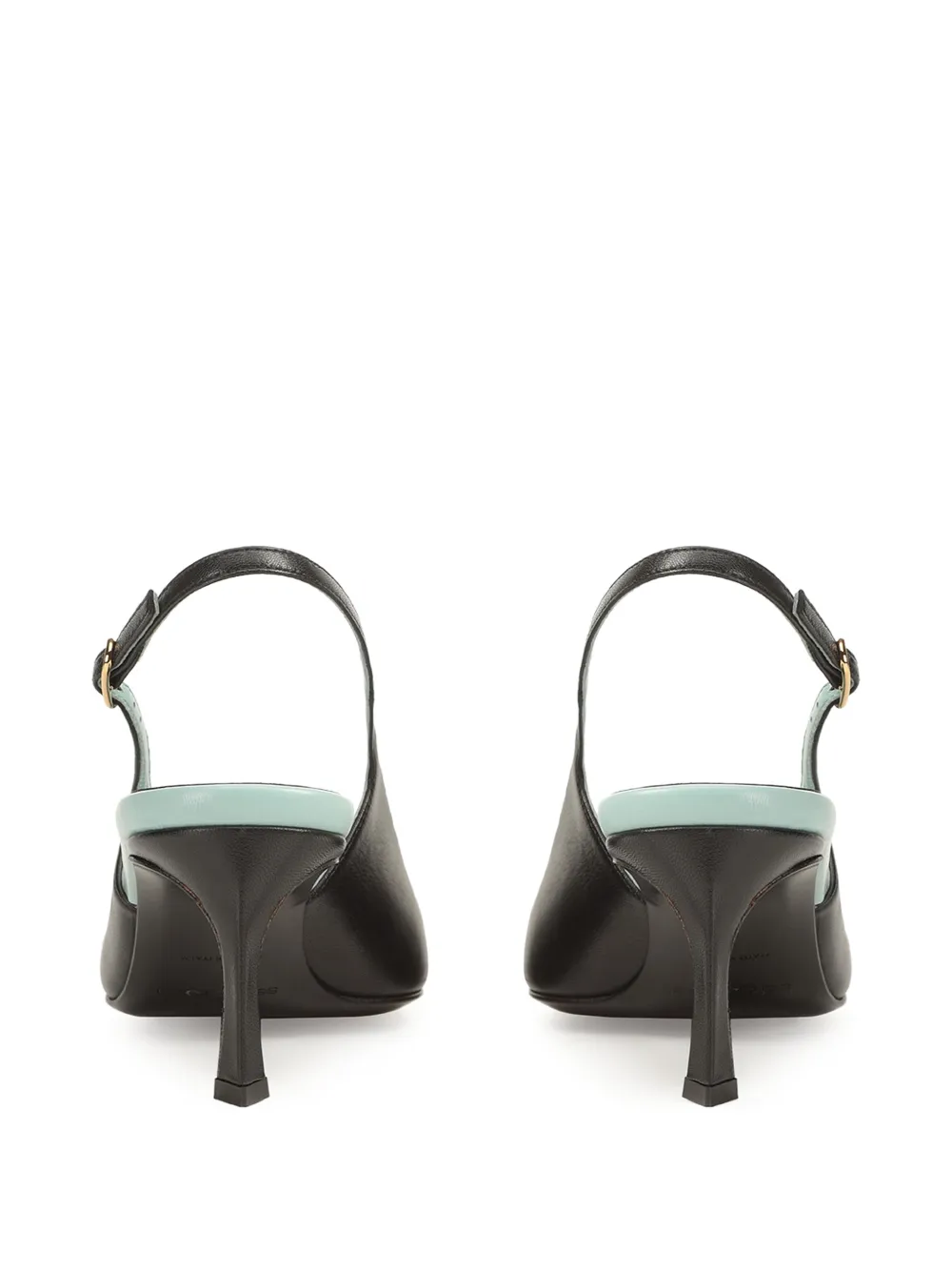 Sergio Rossi Slingback pumps met logoplakkaat Zwart