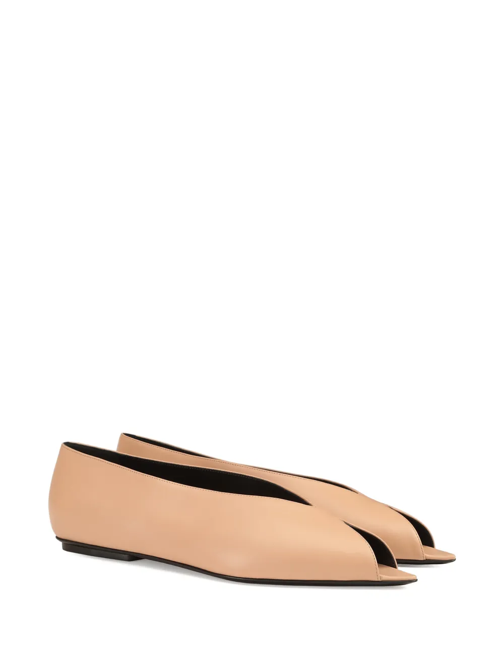 Sergio Rossi Beak pumps met open neus Beige