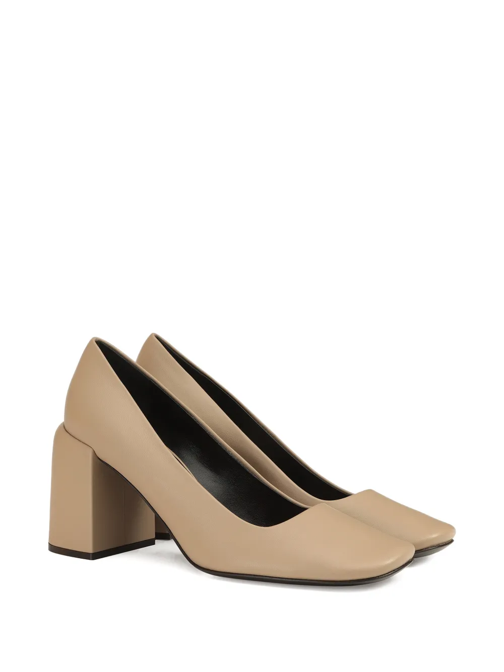 Sergio Rossi Convex pumps met vierkante neus Beige