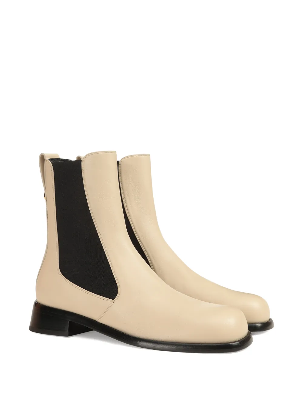 Sergio Rossi 25 mm Avenue Chelsea leren laarzen Beige