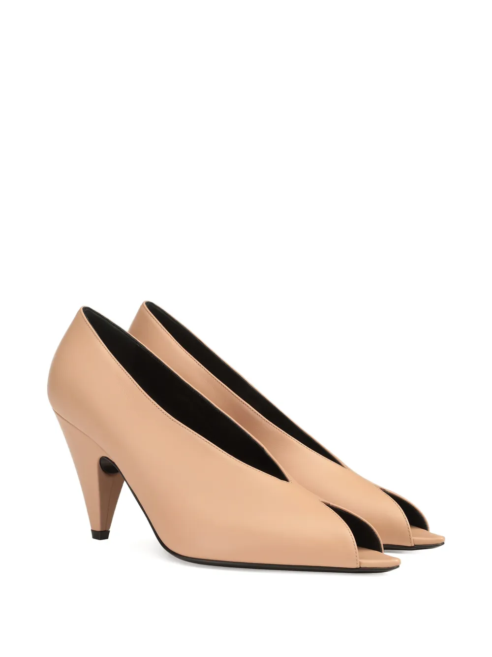 Sergio Rossi Pumps met open neus Beige