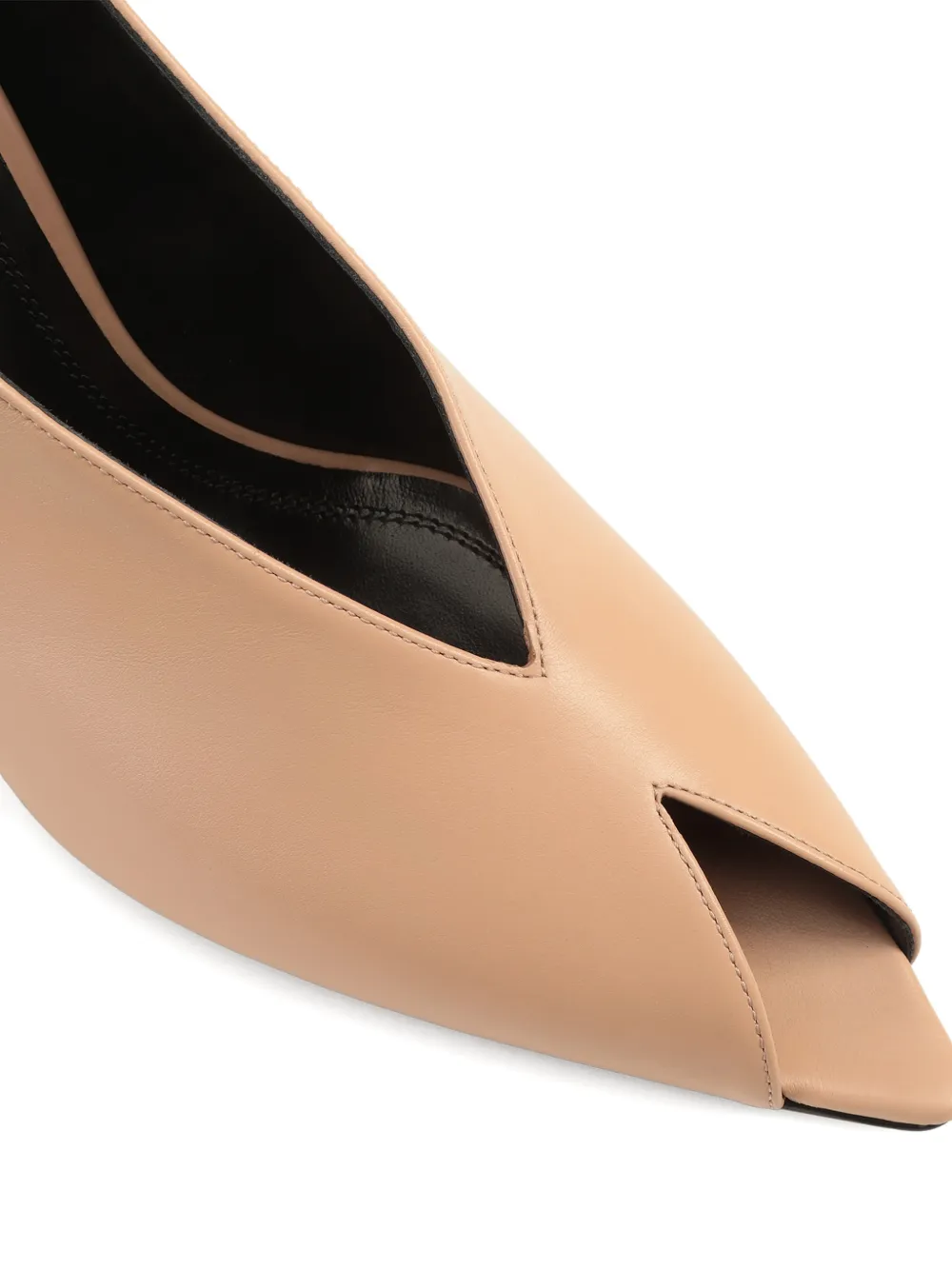 Sergio Rossi Pumps met open neus Beige