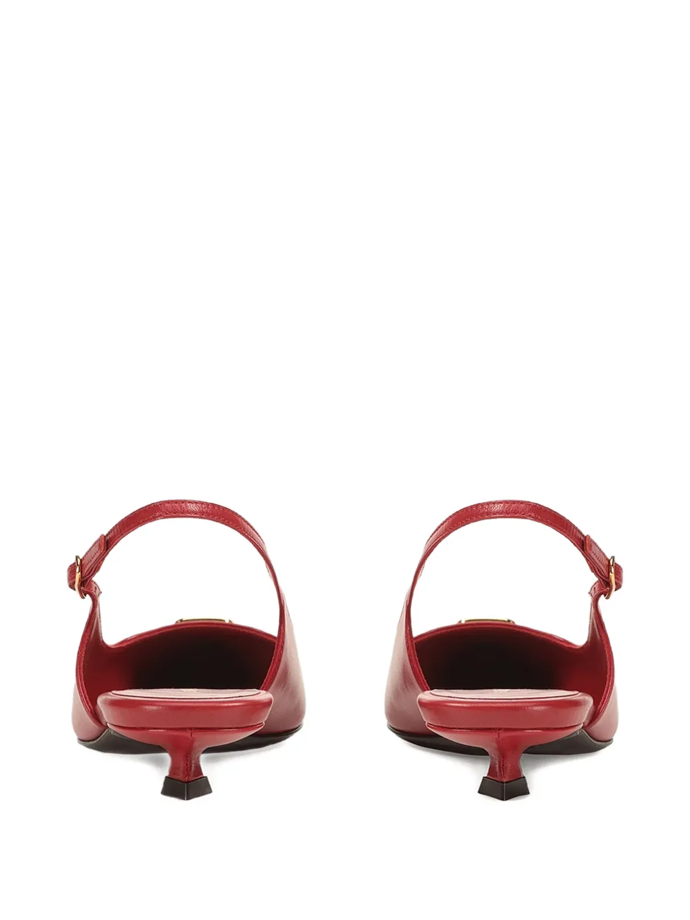 Sergio Rossi 25mm Surge leather slingback Rood