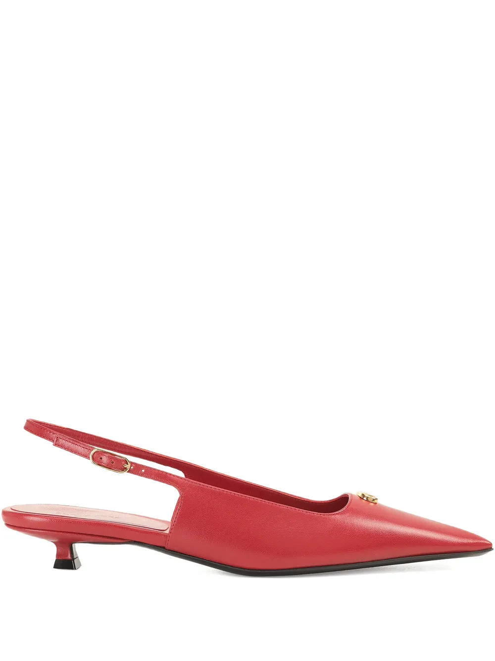 Sergio Rossi 25mm Surge leather slingback Rood