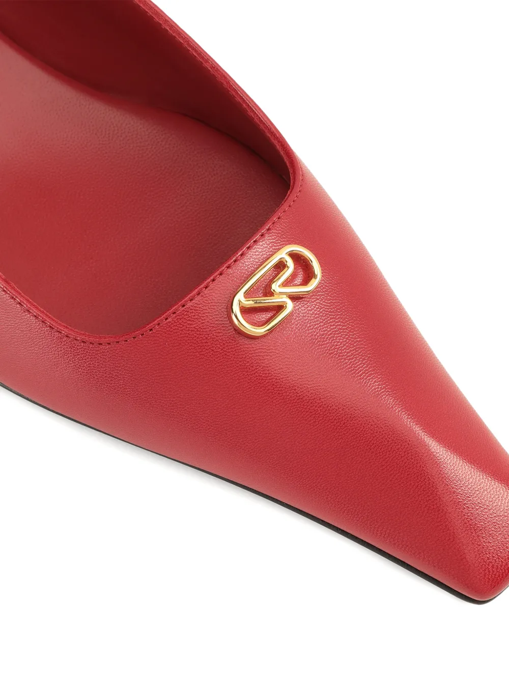 Sergio Rossi 25mm Surge leather slingback Rood