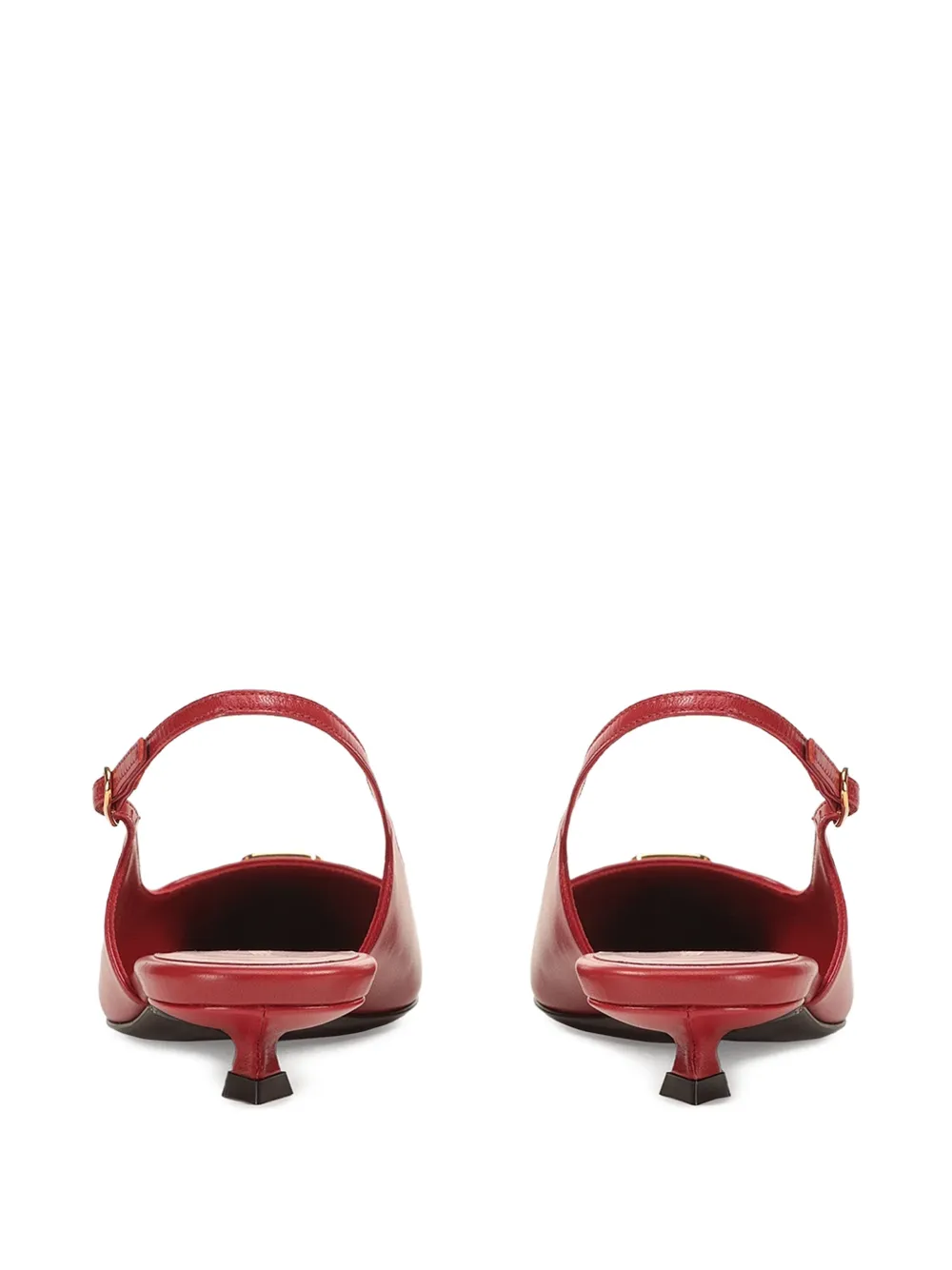  Sergio Rossi 25mm Surge Leather Slingback - Red 