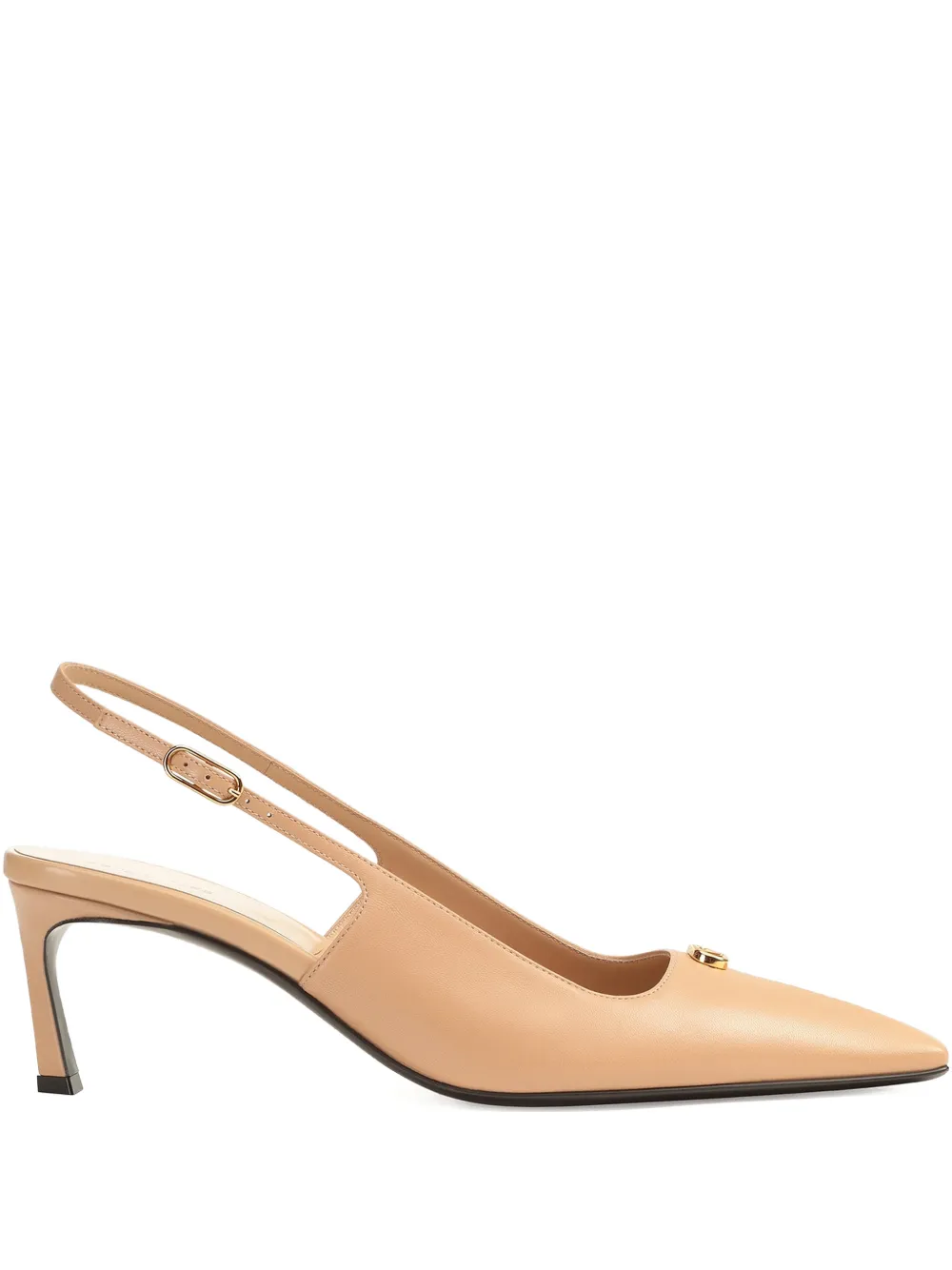 Sergio Rossi square-toe slingback pumps - Toni neutri