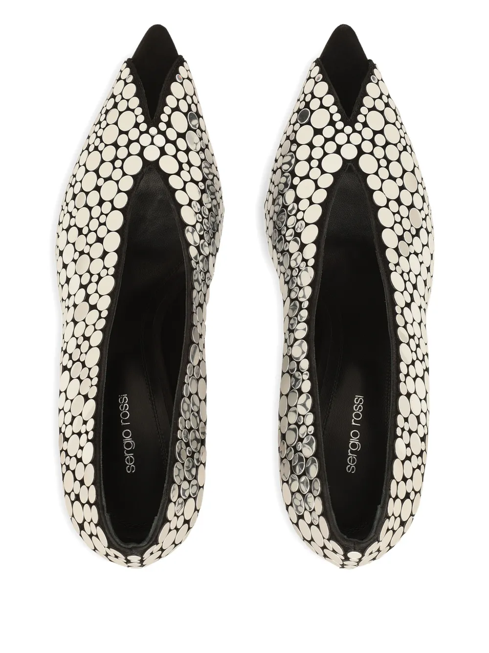 Sergio Rossi 85mm Beak Peep-toe Pumps In Silver