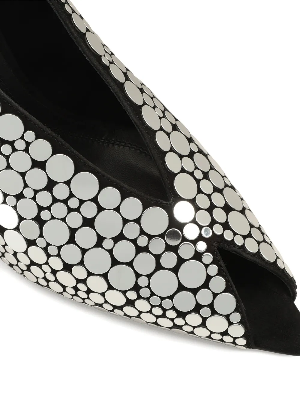 Sergio Rossi 85mm Beak Peep-toe Pumps In Silver