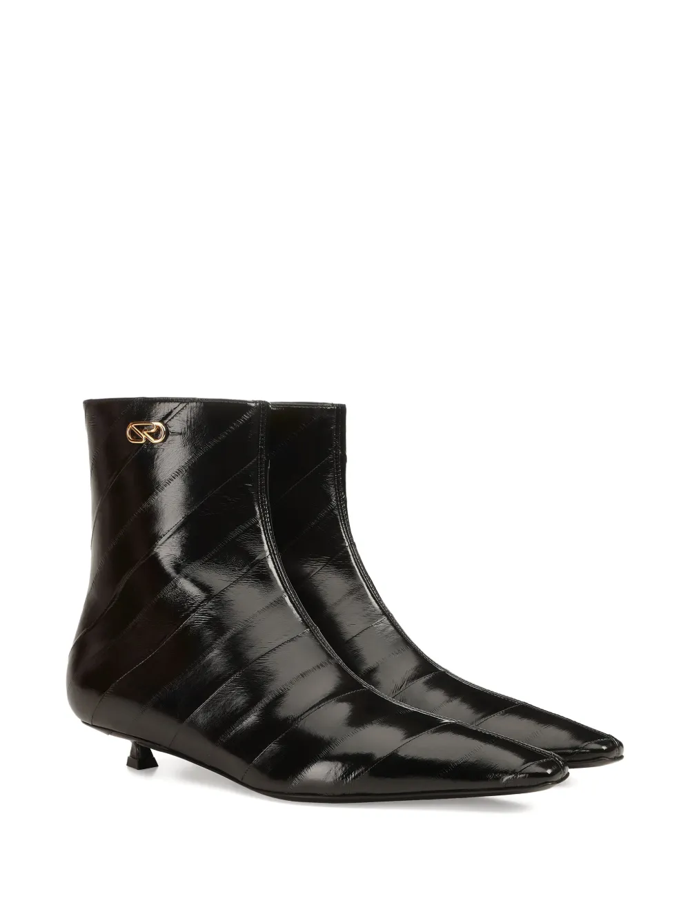 Sergio Rossi 25mm Surge Leather Boots In Black