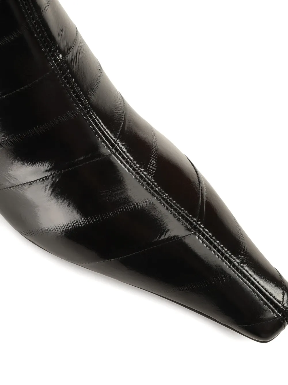 Sergio Rossi 25mm Surge Leather Boots In Black