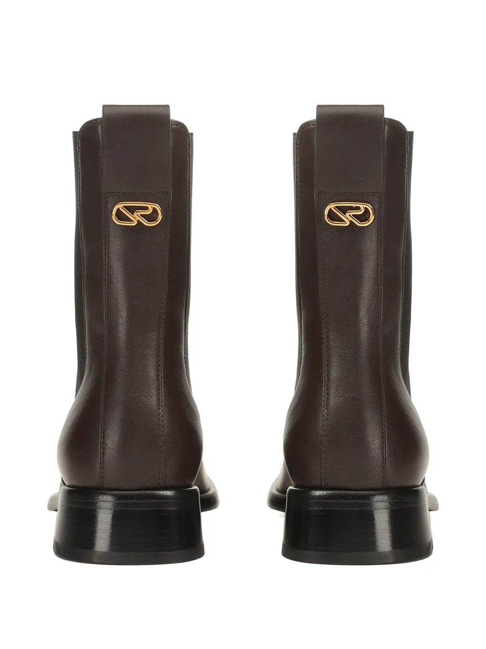 Sergio Rossi 25mm Avenue Chelsea Leather Boots In Brown