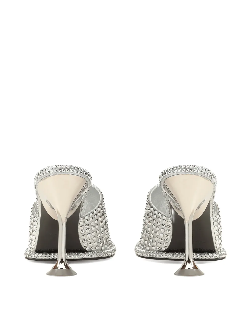 Sergio Rossi Orb leren muiltjes Zilver