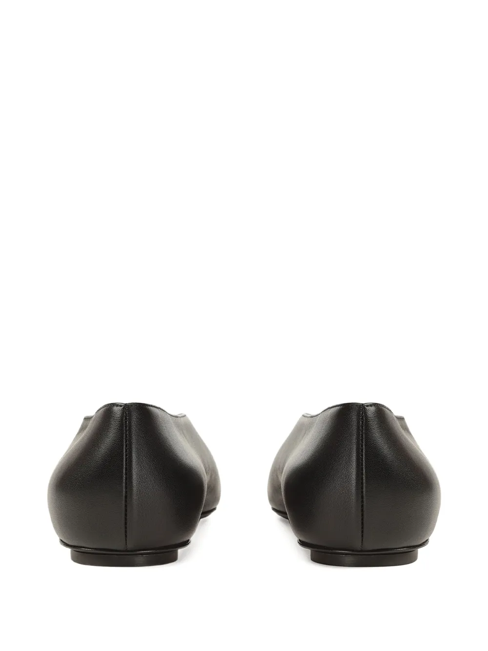 Sergio Rossi Open-toe Ballet Flats In Black