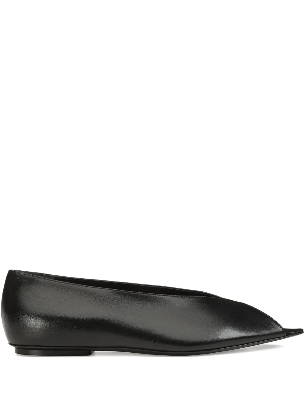 Sergio Rossi open-toe ballet flats - ブラック Sergio Rossi open-toe ballet flats - ブラック