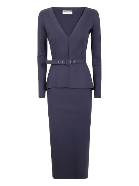 CHIARA BONI La Petite Robe belted peplum dress