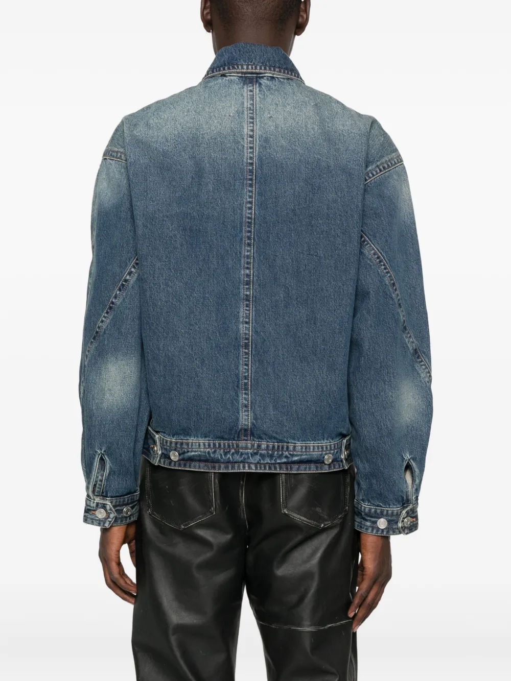 ISABEL MARANT faded-effect denim jacket Blauw