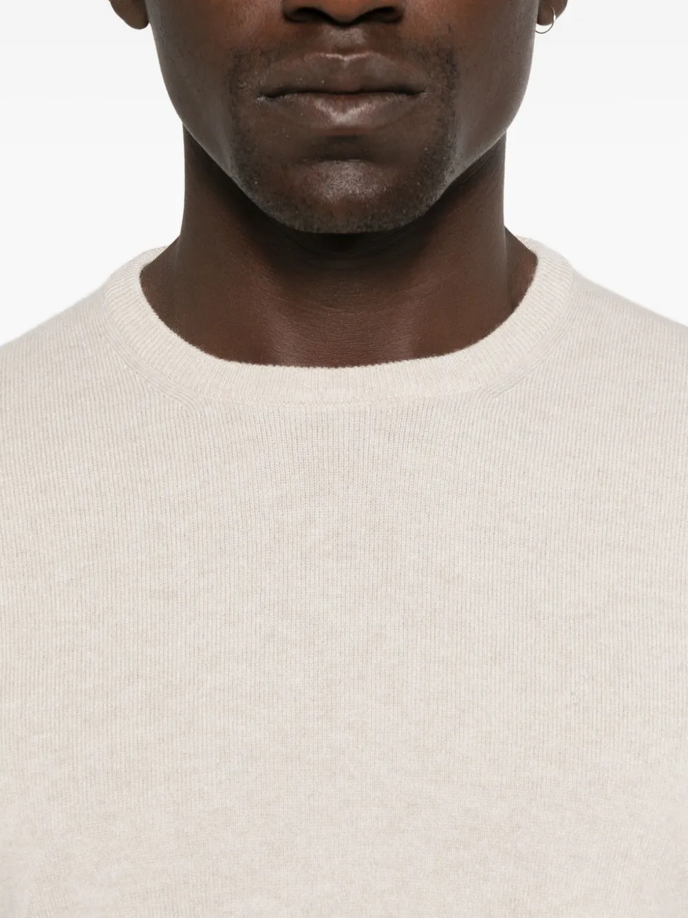 Gran Sasso Crew Neck Sweater With Relaxed Fit In Neutral