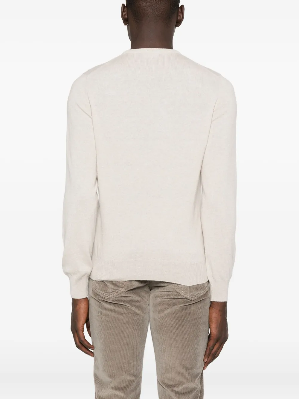Gran Sasso Crew Neck Sweater With Relaxed Fit In Neutral