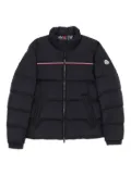 Moncler logo-patch quilted jacket - Blue