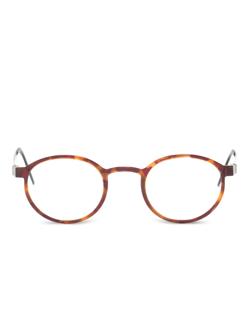 Lindberg 1014 round-frame glasses | Brown | Image 1