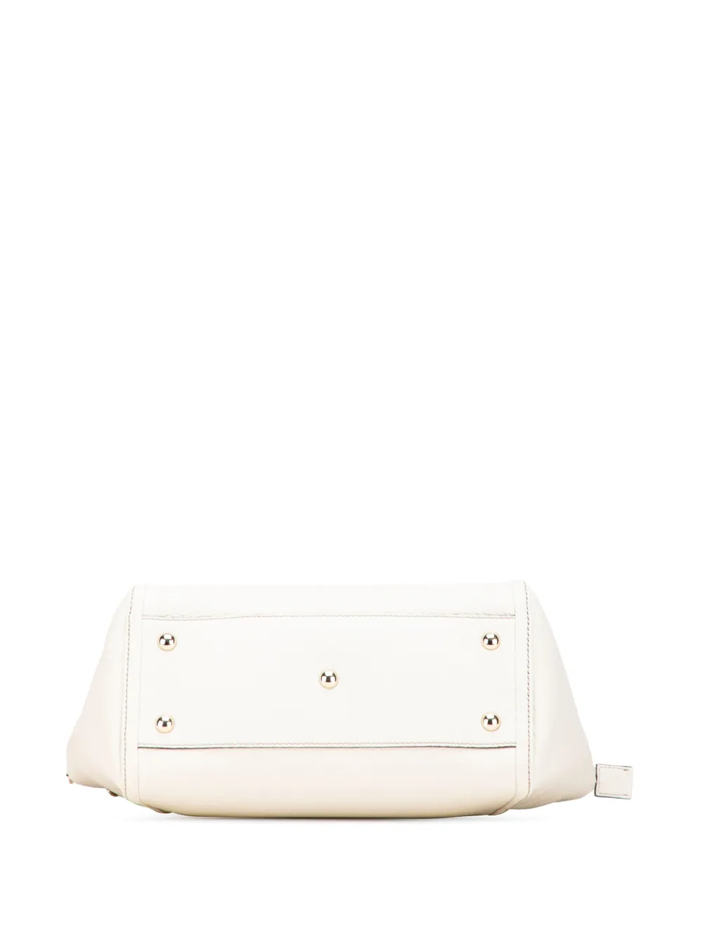 Pre-owned Gucci 2016-2025 Small Pebbled Leather Soho Cellarius Satchel In White