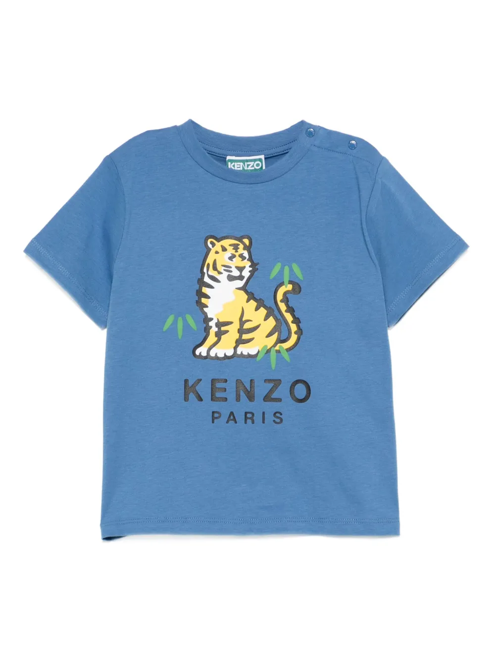 Kenzo Kids 老虎印花T恤 | 蓝色 | Image 1