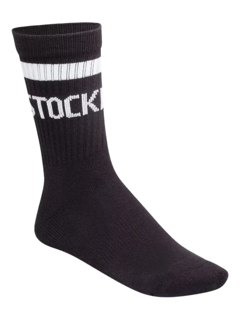 Birkenstock Tennis Striped Logo Socks In Black
