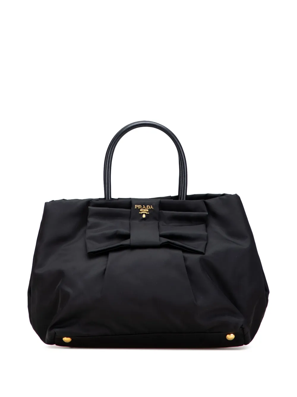 Prada Pre-Owned 2010-2025 Tessuto Fiocco Bow tote bag - ブラック Prada Pre-Owned 2010-2025 Tessuto Fiocco Bow tote bag - ブラック