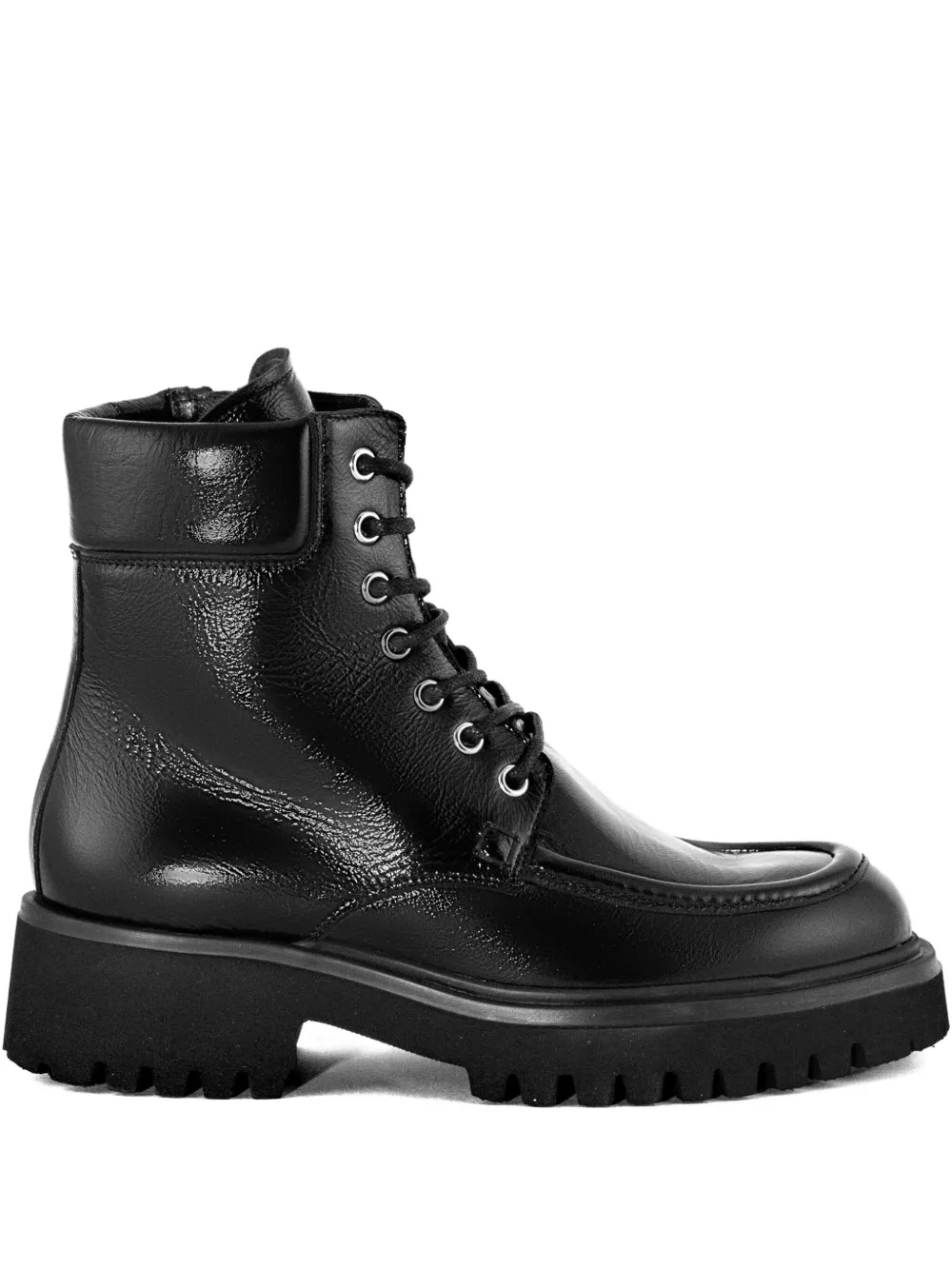 Guglielmo Rotta Lace-up Zip-up Boots In Black