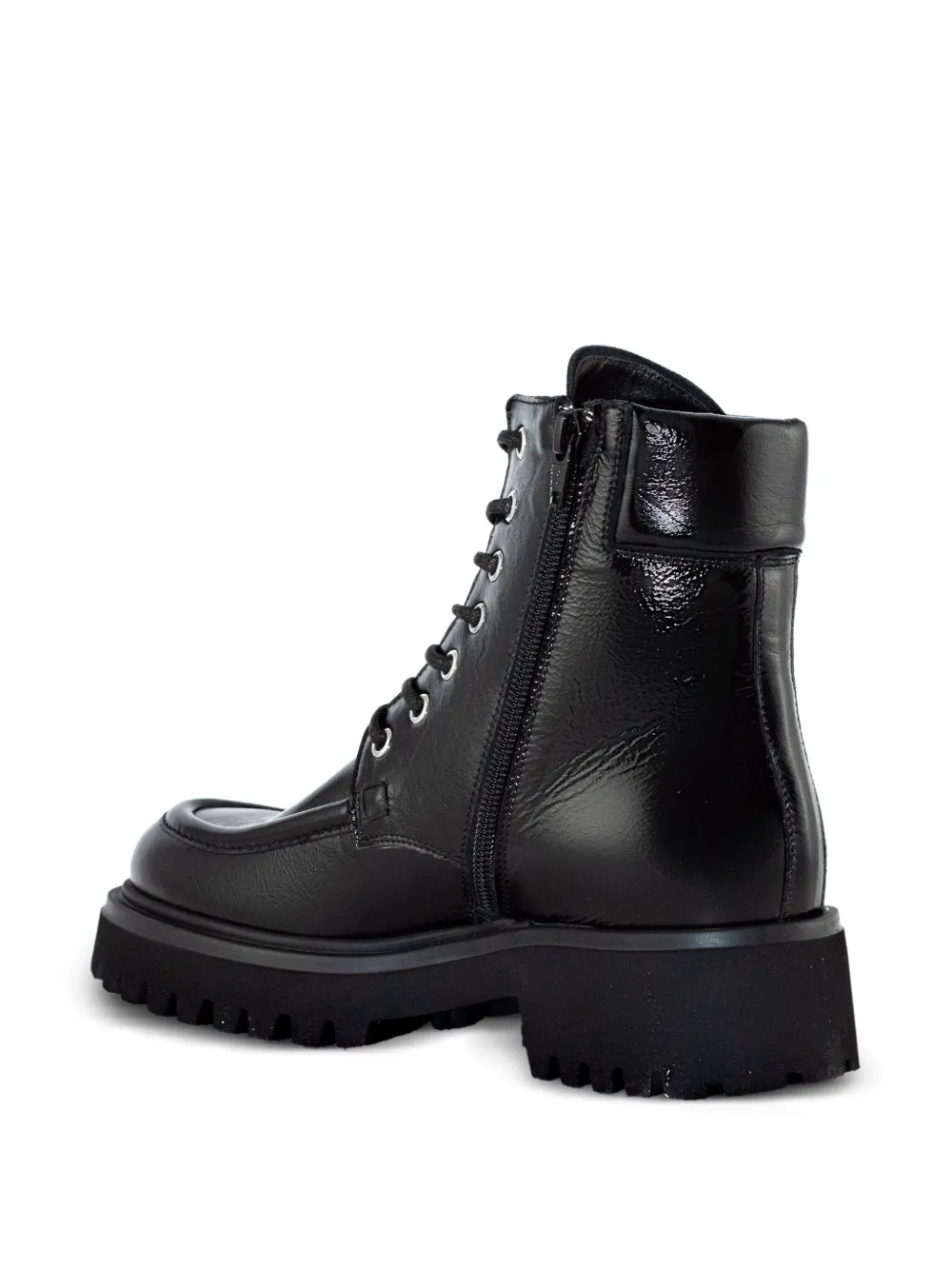 GUGLIELMO ROTTA lace-up zip-up boots Black