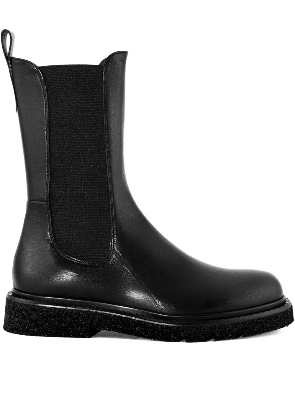 Guglielmo Rotta Elastic-insert Leather Boots In Black