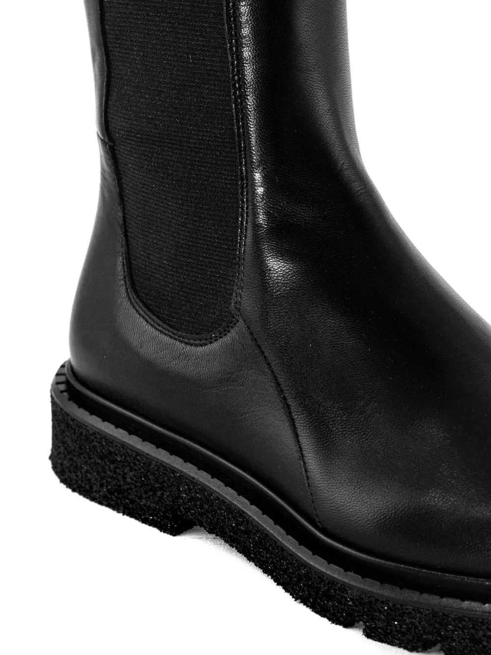 GUGLIELMO ROTTA elastic-insert leather boots NERO