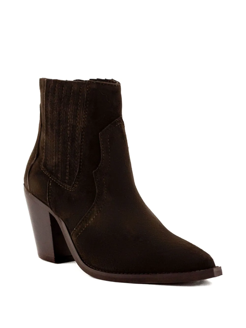 Julie Dee 70mm pointed-toe suede boots Brown