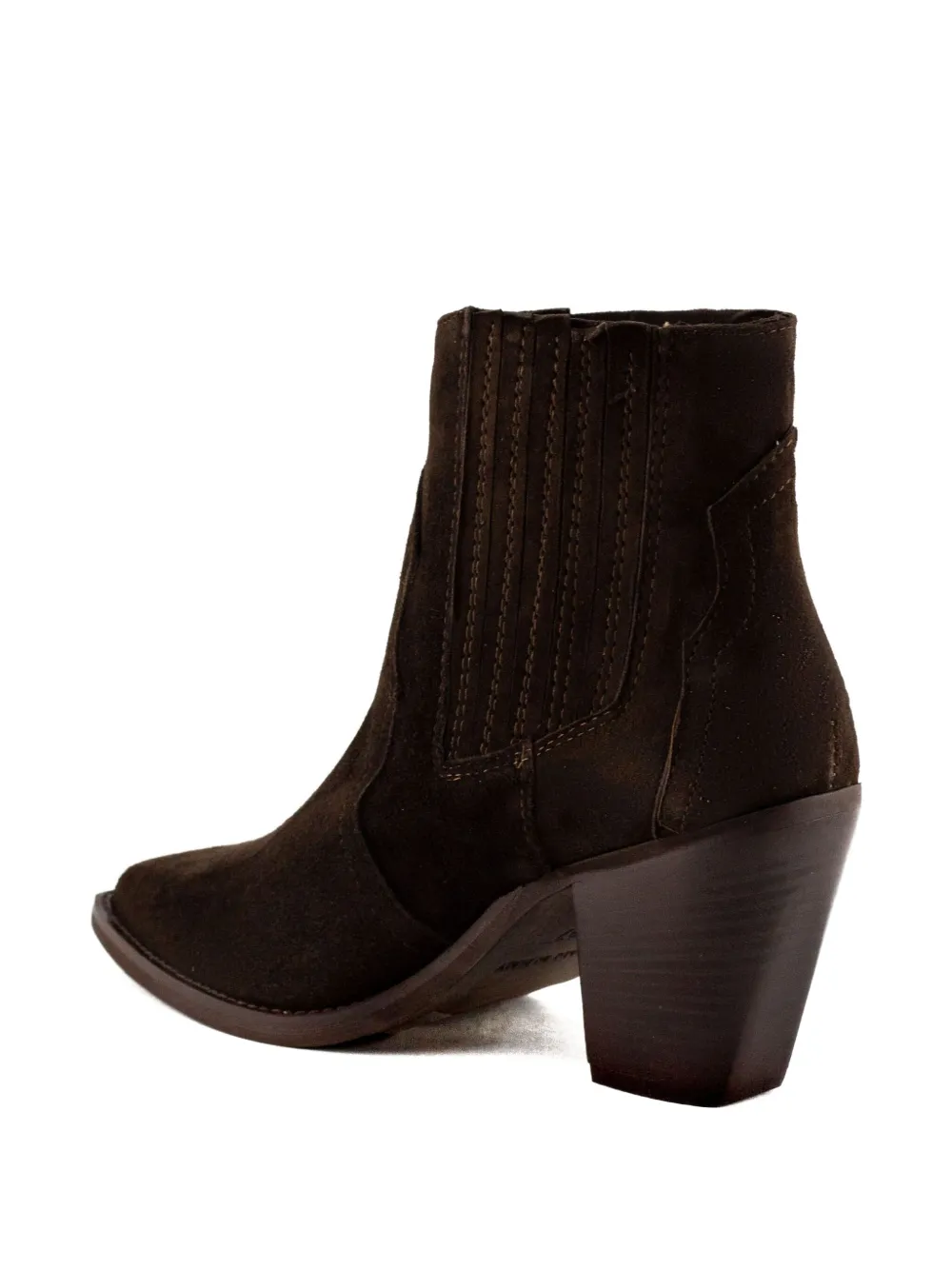 Julie Dee 70mm pointed-toe suede boots Brown
