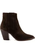 Julie Dee 70mm pointed-toe suede boots - Brown