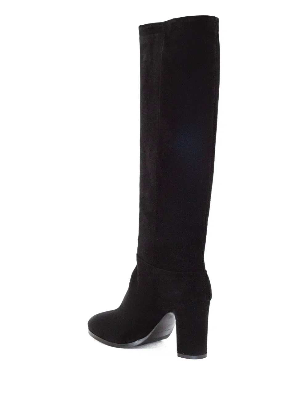 Julie Dee suede block-heel boots Black