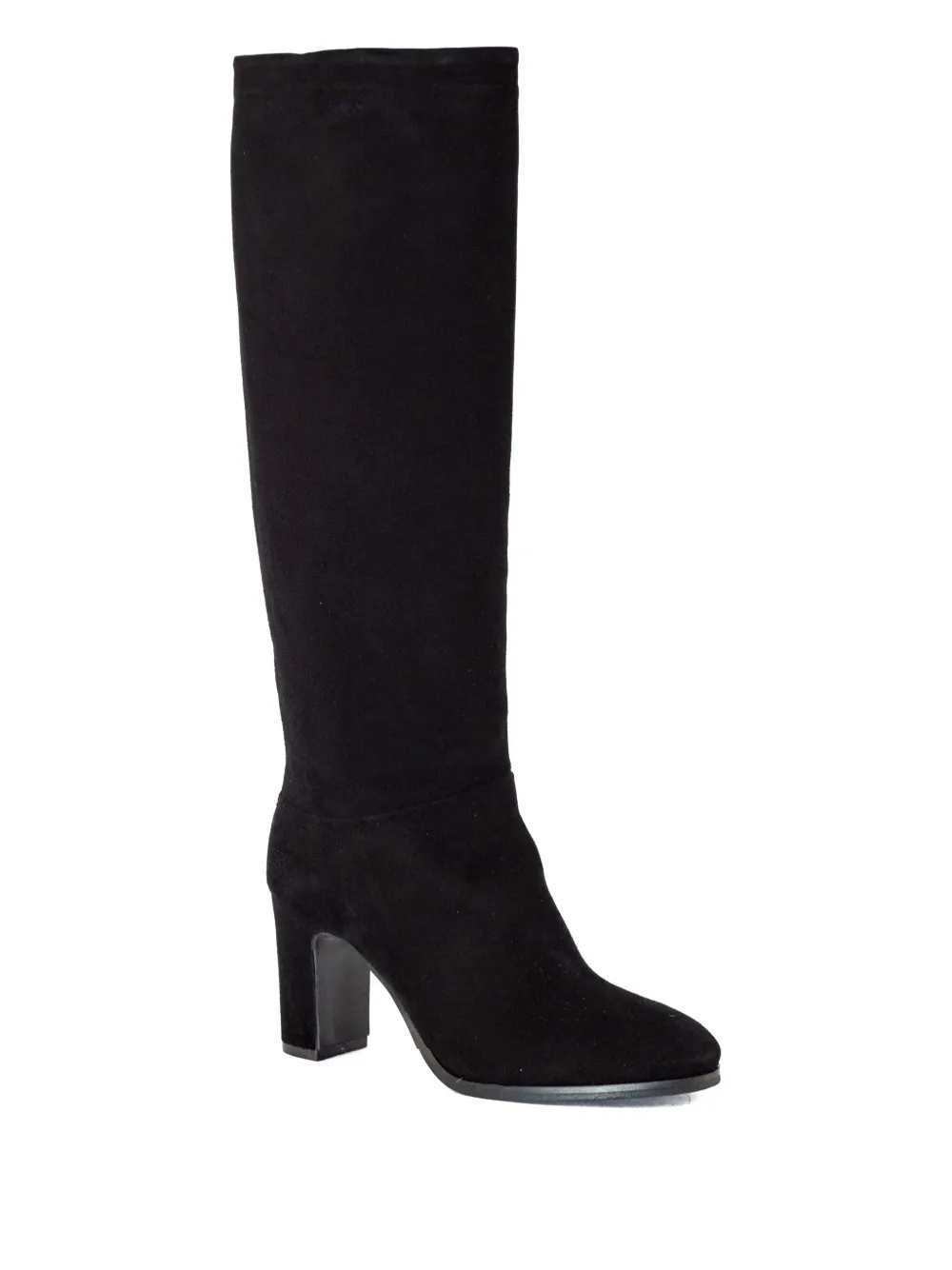 Julie Dee suede block-heel boots Black
