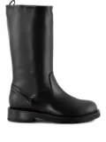 Julie Dee pull-tab leather knee-high boots - Black