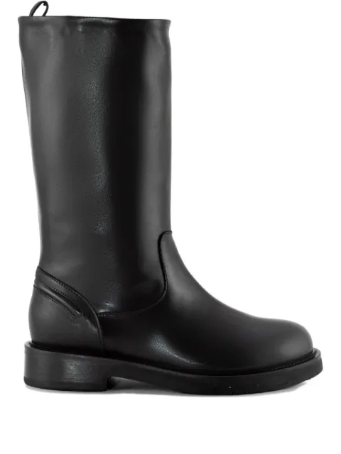 Julie Dee pull-tab leather knee-high boots