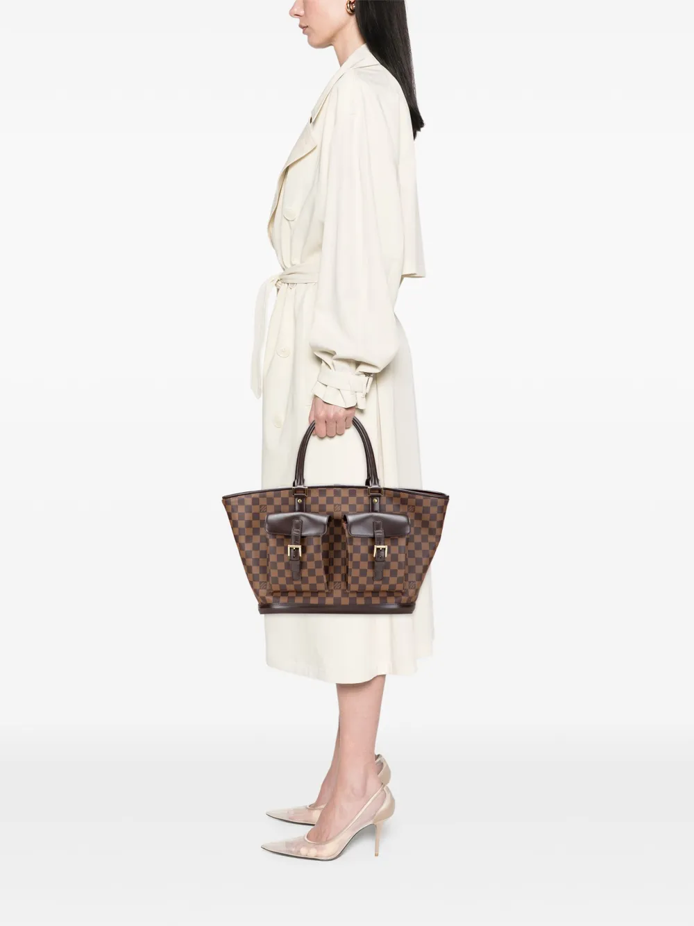 Louis Vuitton Pre-Owned 2003 Damier Ebene Manosque GM tote bag | Pre-Owned | Image 2