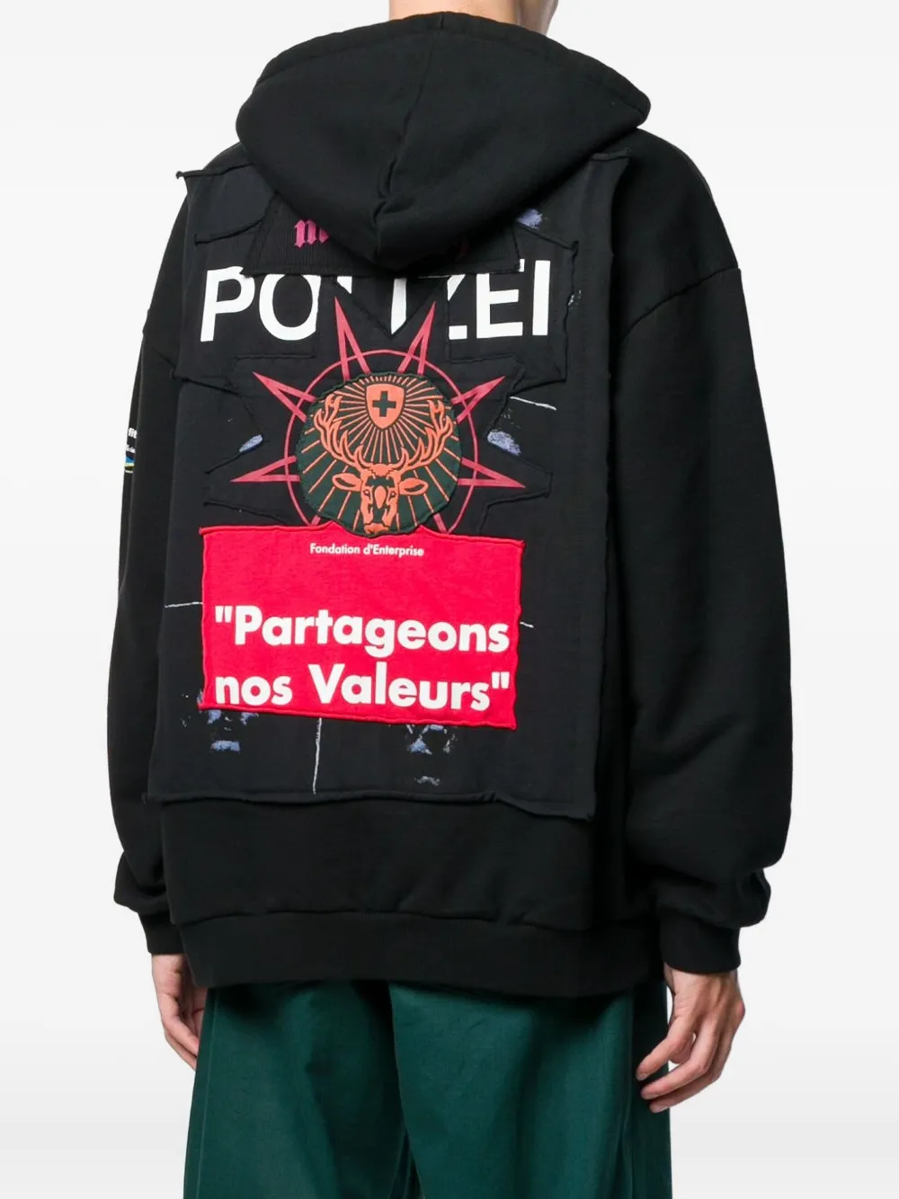 VETEMENTS graphic hoodie Zwart