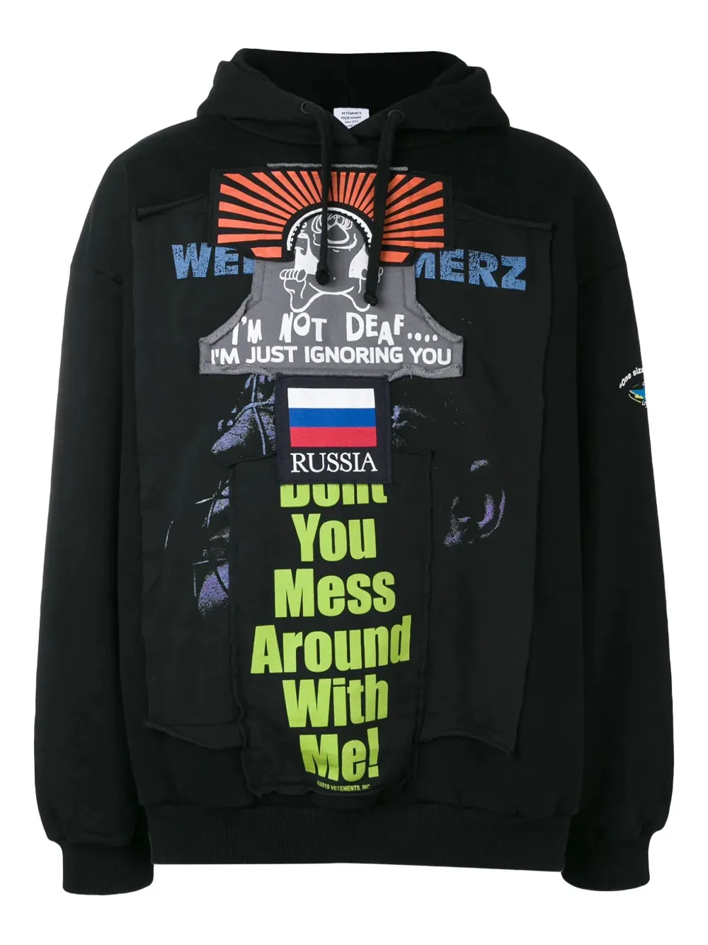 VETEMENTS graphic hoodie Zwart