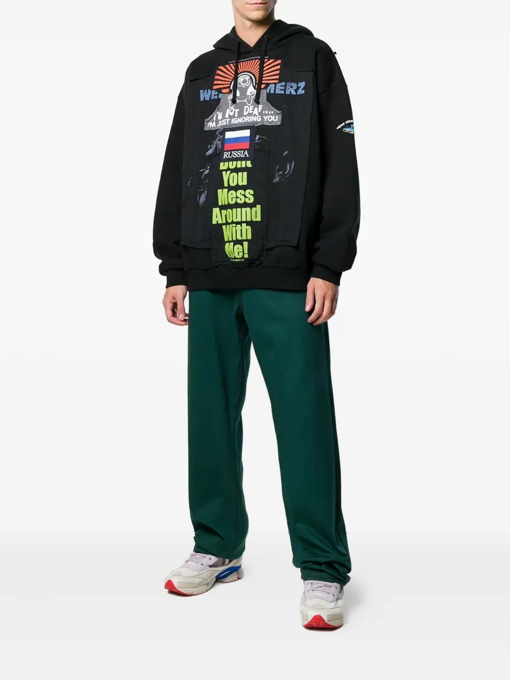 VETEMENTS graphic hoodie Zwart