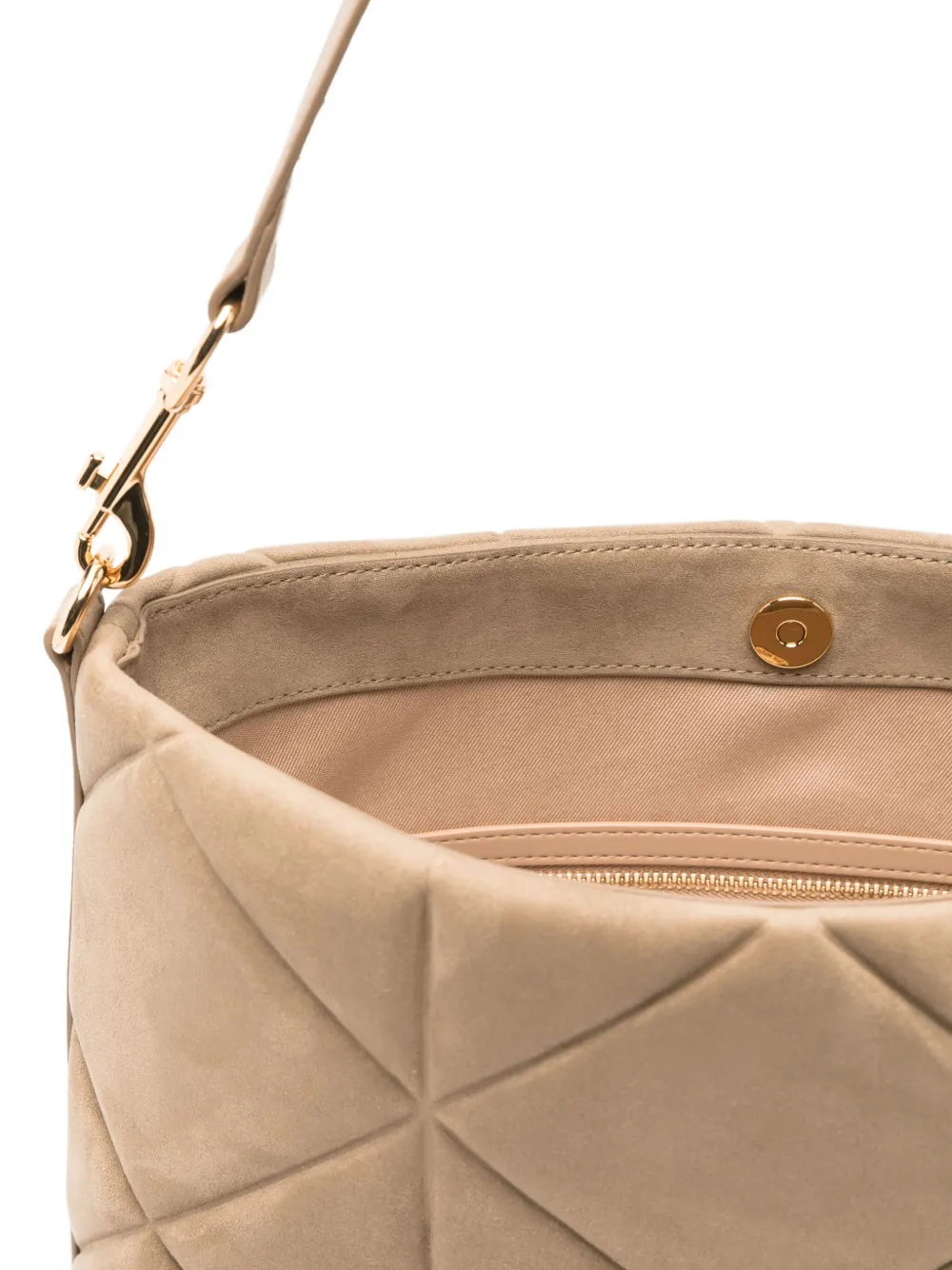 Love Moschino quilted logo-plaque tote bag Bruin