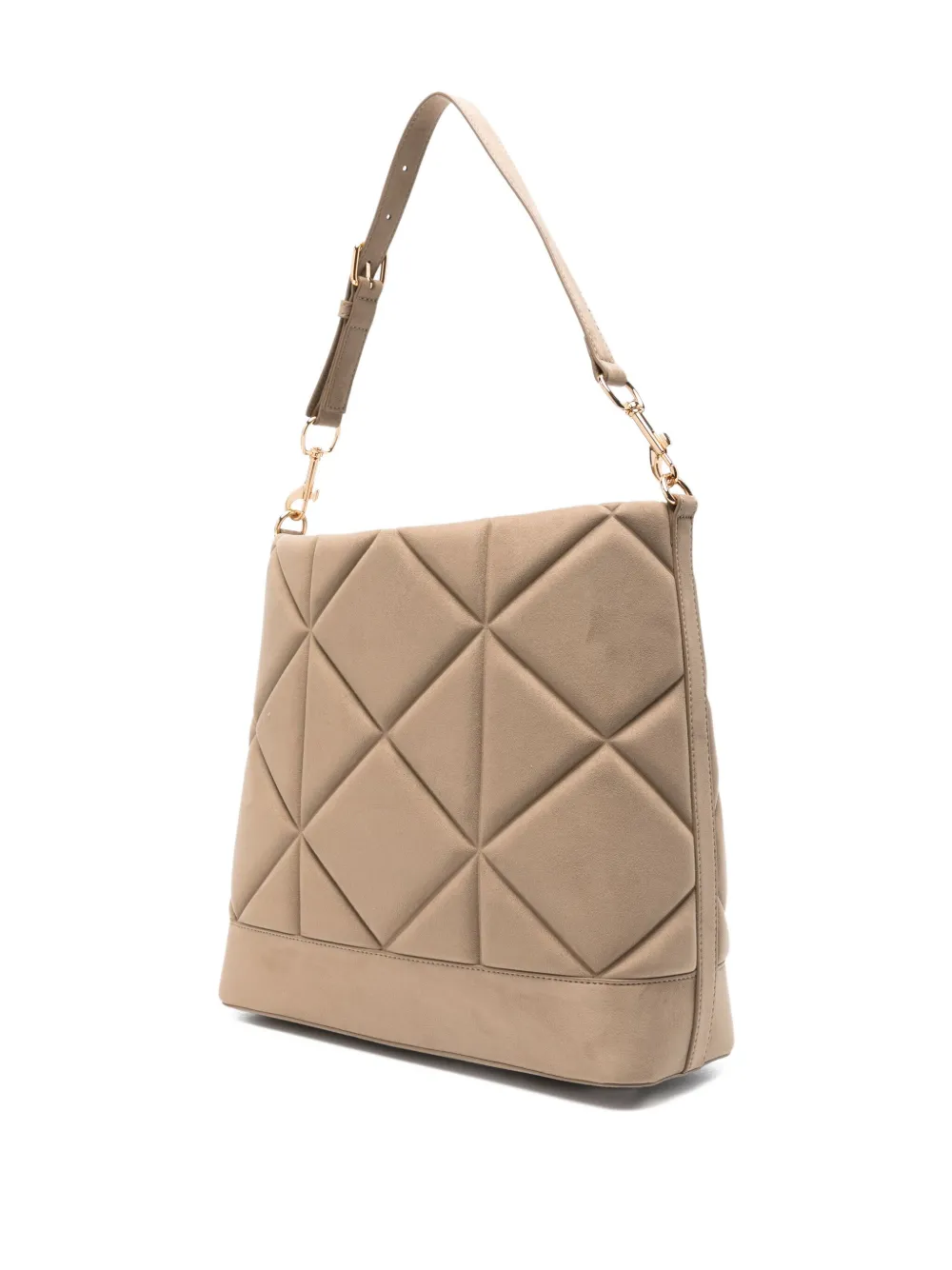Love Moschino quilted logo-plaque tote bag Bruin