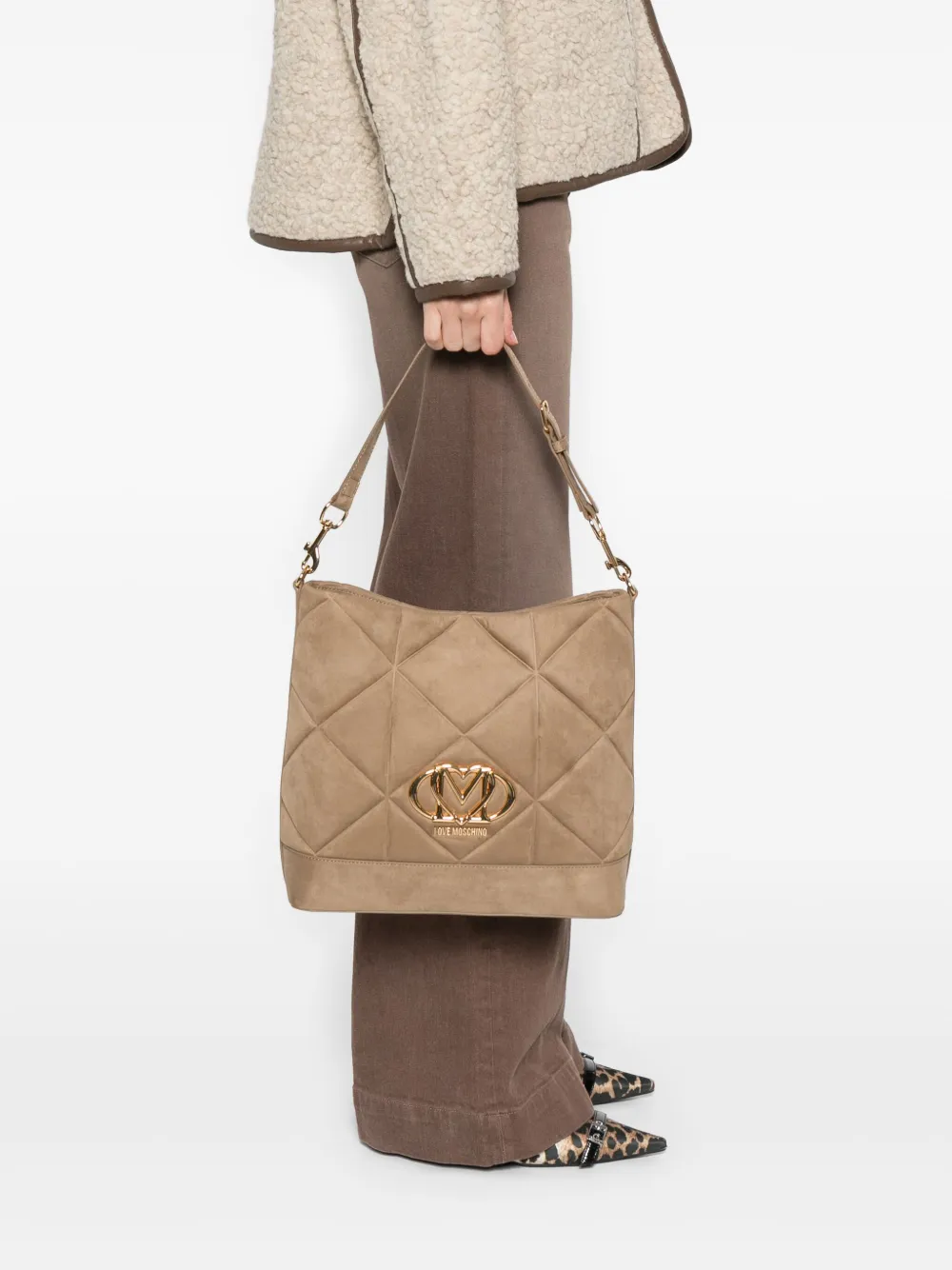 Love Moschino quilted logo-plaque tote bag | Image 2
