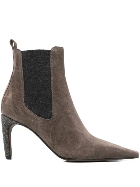 Brunello Cucinelli suede elastic-insert ankle boots