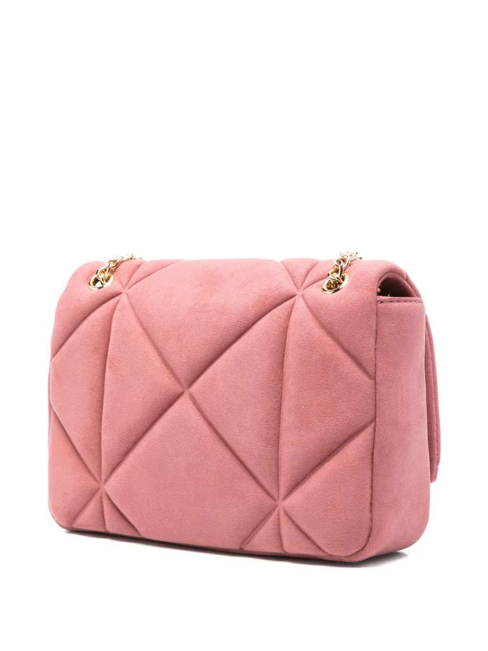 Love Moschino Quilted Pink Shoulder Bag With Chain Strap In Pink